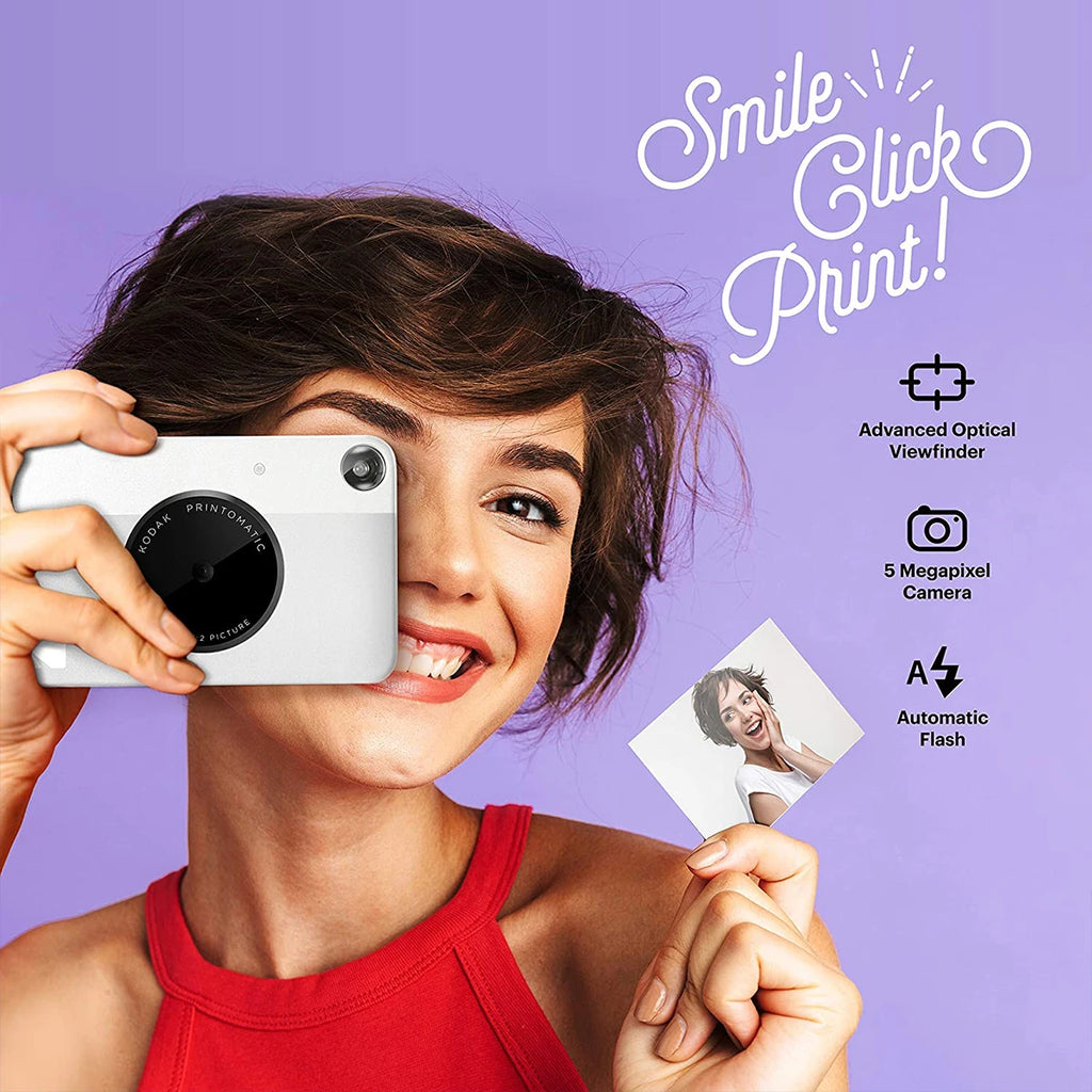 KODAK Printomatic Brand New Digital Instant Printing Camera ZINK Inkless Printing Color Photo Paper Printing Flash+40 Films Set
