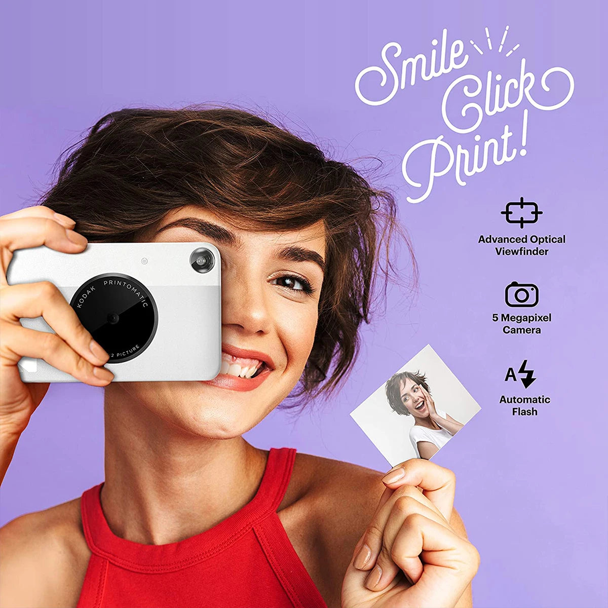 KODAK Printomatic Brand New Digital Instant Printing Camera ZINK Inkless Printing Color Photo Paper Printing Flash+40 Films Set