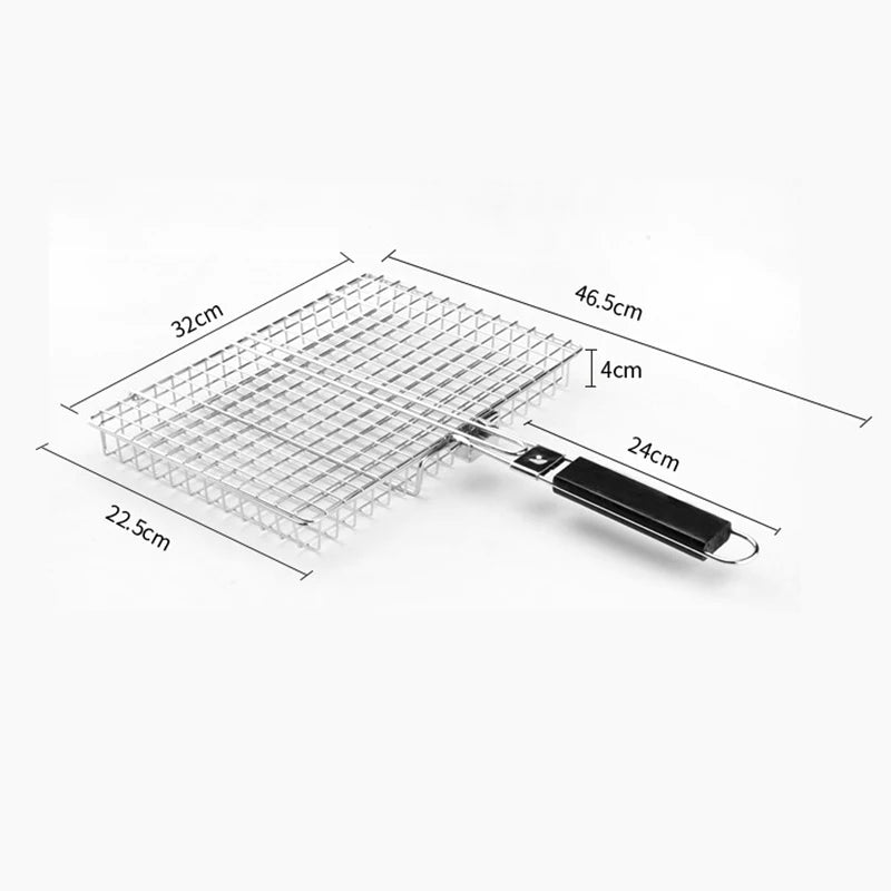 Grill Basket Stainless Steel Grill Baskets forOutdoor Grill |Grill AccessoriesforOutdoorGrill CampfireCooking Equipment