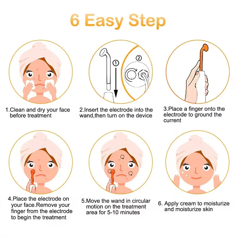High Frequency 5 in 1  Handheld  Facial Skin Therapy Wand