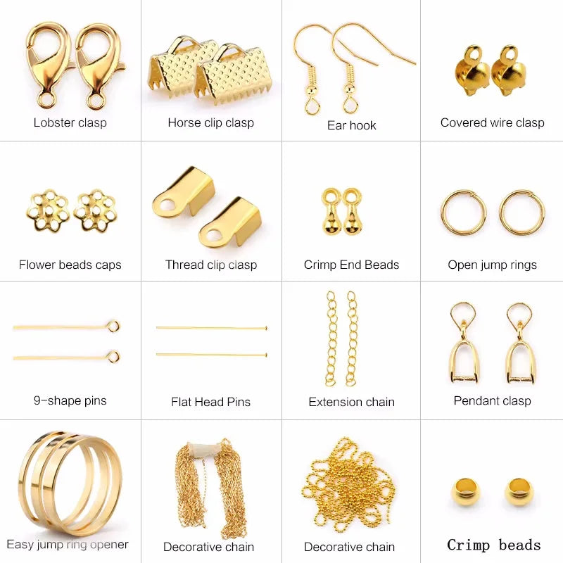 Jewelry Making Supplies Kit with Jewelry Making Tools Earring Charms Jewelry Wires