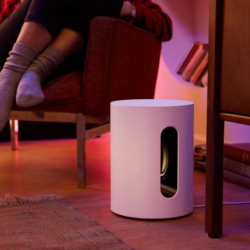 Compact Wireless Subwoofer Speakers Sub Mini - White