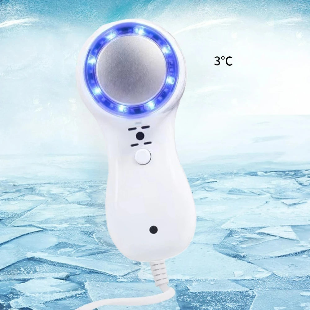 Portable Facial Cooling Device with Blue Light Therapy, Ice Skin Massager