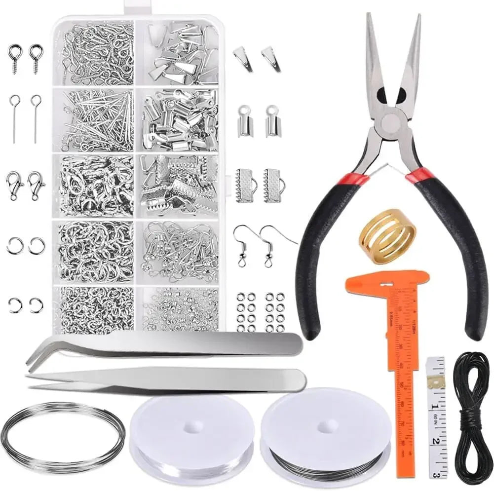 Jewelry Making Supplies Kit,Jewelry Repair Tool with Accessories Jewelry Pliers