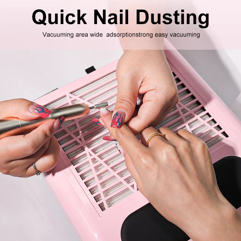 Nail Dust Collector Manicure Machine Tools Strong Power Nail Vacuum