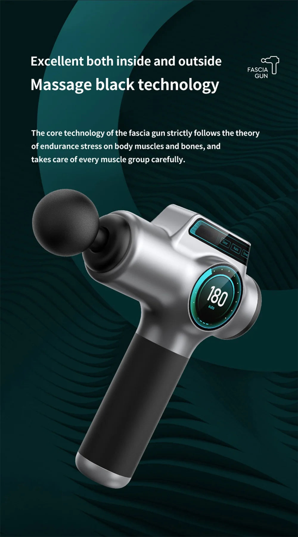 99-Speed Deep Tissue Percussion Massage Gun with Multiple Attachments for Muscle Recovery