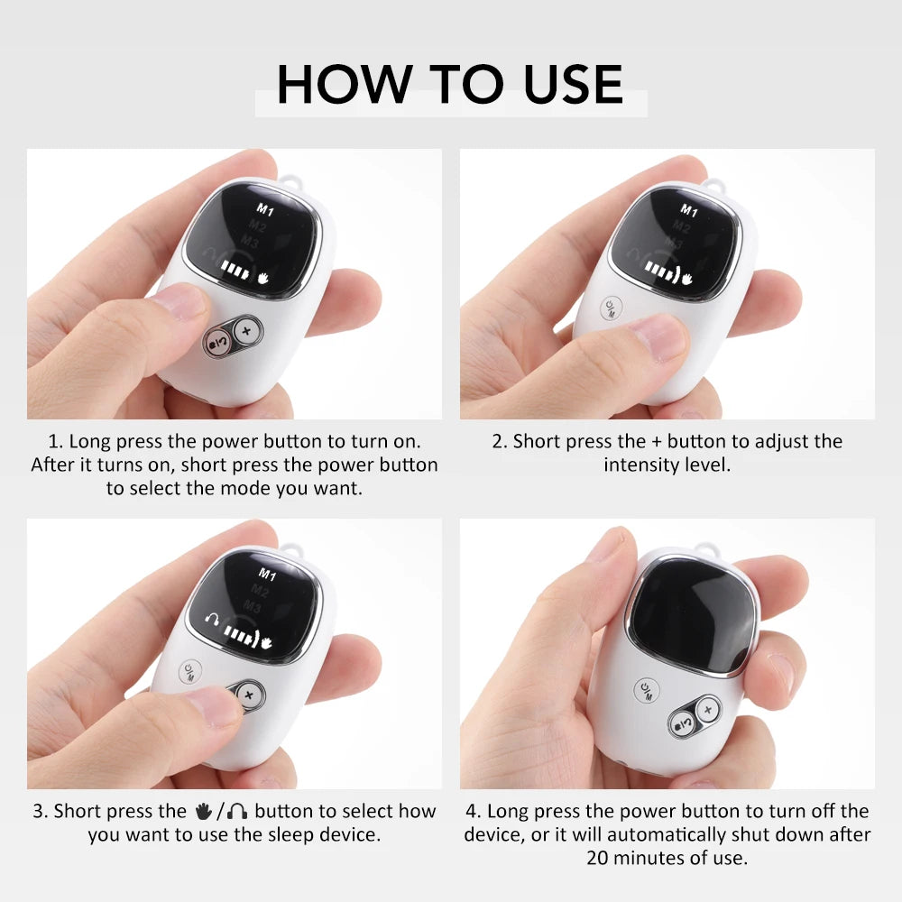 Sleep Aid Device Palm Pulse Massager for Stress Anxiety