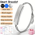 Smart Bracelet Women Heart Rate Monitor Pedometer HRV Test Blood Oxygen Waterproof