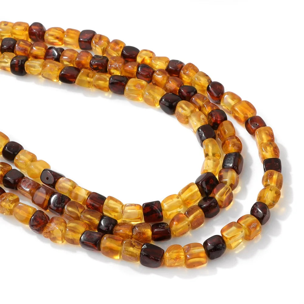 Amber Beads Round Oval Irregular Genuine Ambers Gem Stone Beads For Jewelry Making