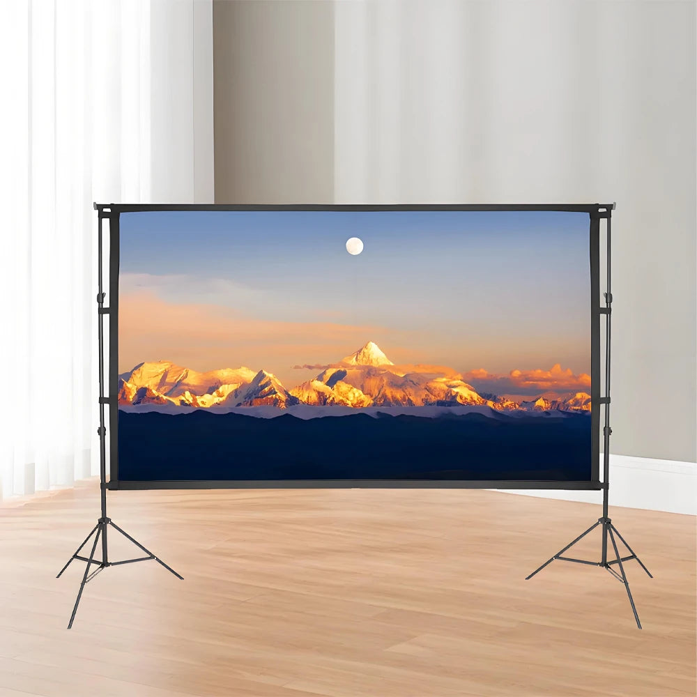 Portable Folding Movie Screen 150 Inch 4:3  HD Crease-resist Indoor Outdoor Projector
