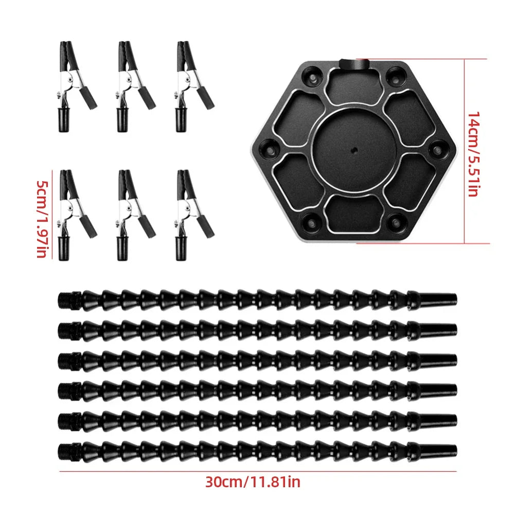 Soldering Iron Holder Flexible Arms Rotatable Clips Soldering Third Hand Tool Detachable