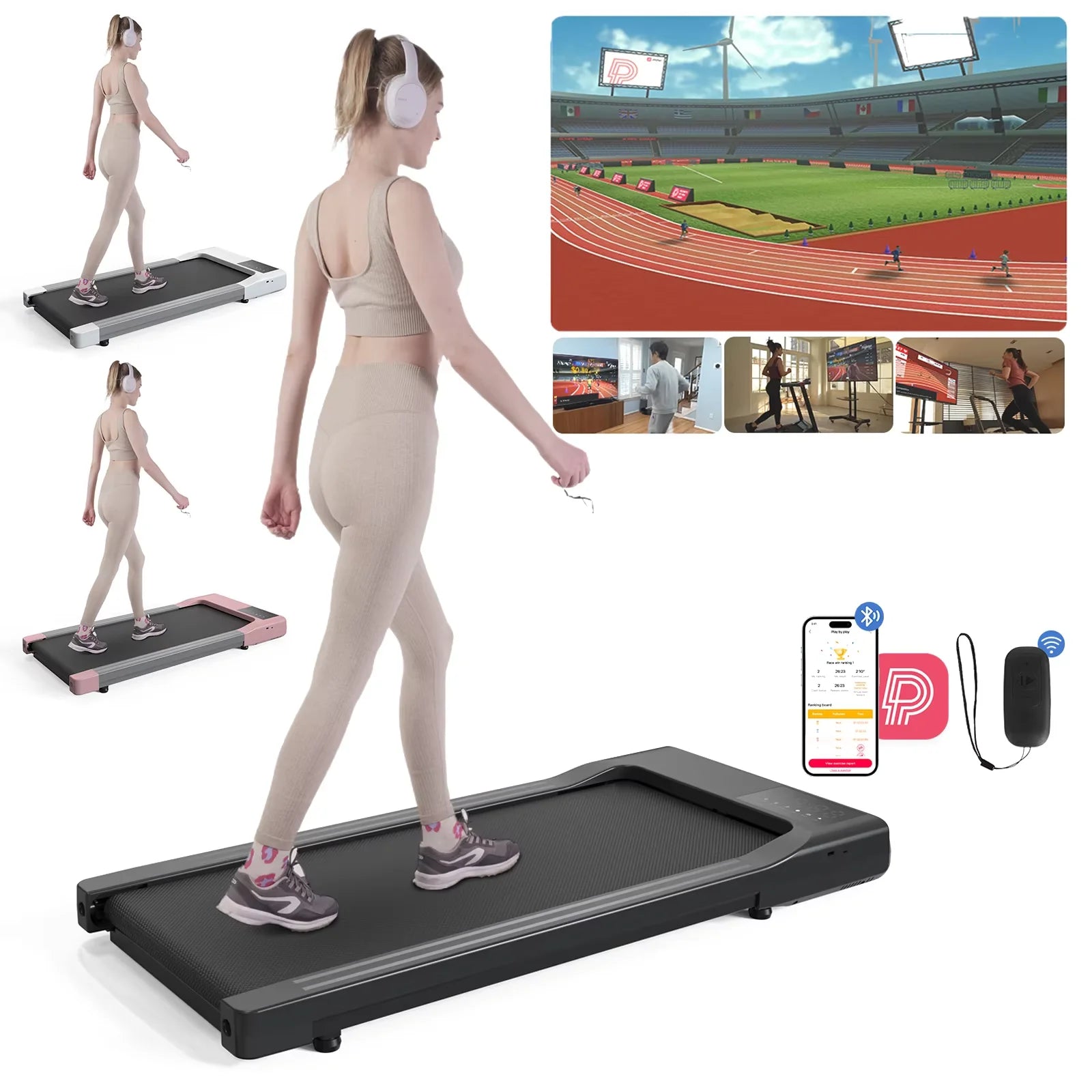 Treadmill 2in1 Treadmills for HomeRemote Control LCD Display Adjustable Speed