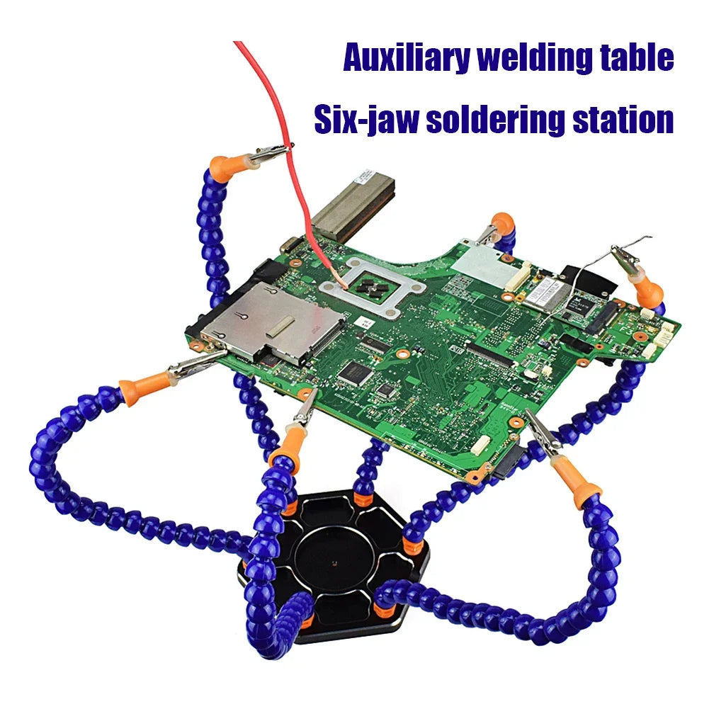Soldering Iron Holder Flexible Arms Rotatable Clips Soldering Third Hand Tool Detachable
