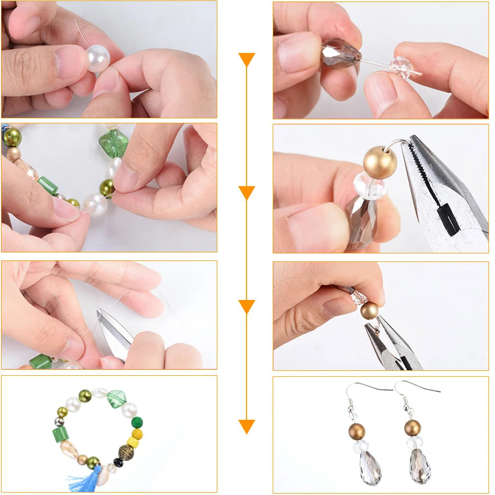 Jewelry Making Kit – Beads, Charms & Tools for Necklaces, Bracelets, Keychains,