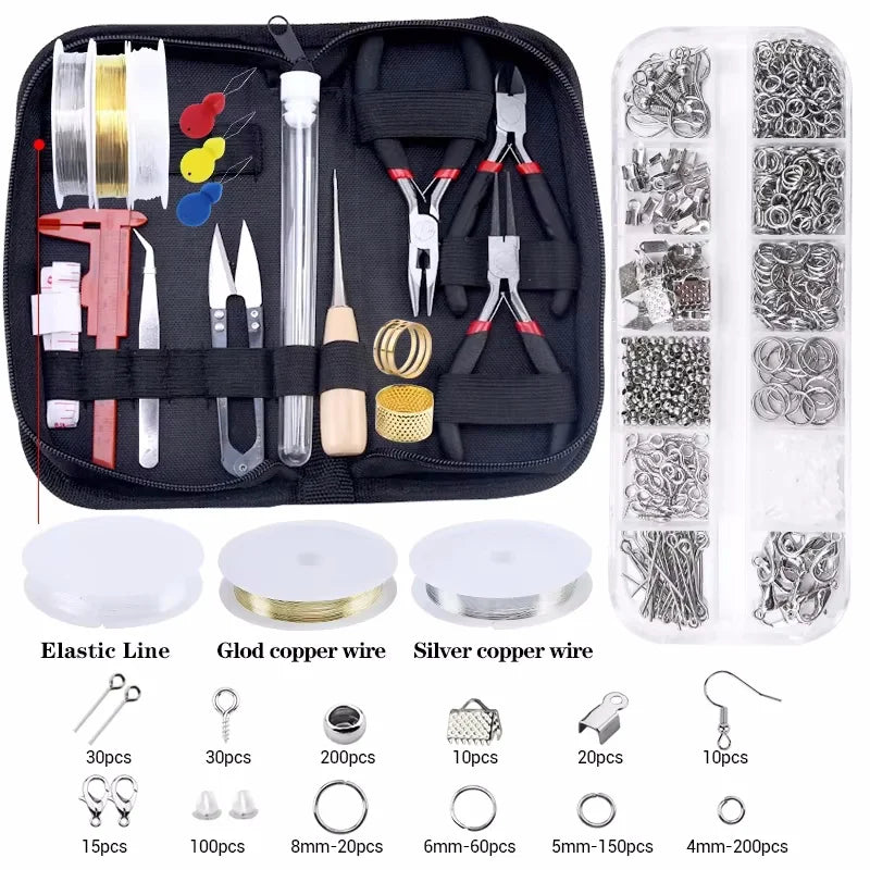 Jewelry Making Supplies Kit with Jewelry Making Tools Earring Charms Jewelry Wires