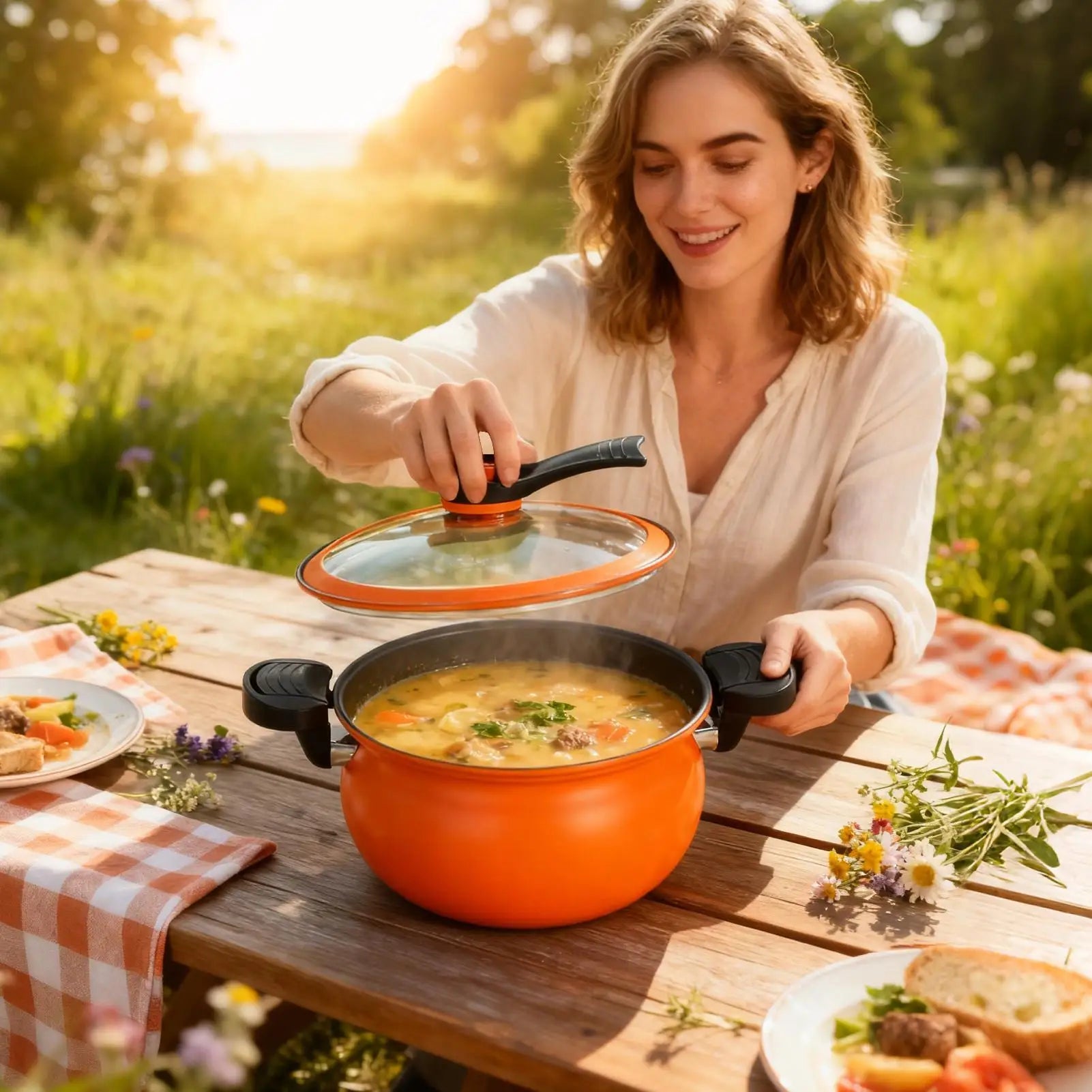 Cooking Pot Large Heavy Duty Cookware Kitchen Pots Cookware Nonstick Saucepan for Gas Ceramic Electric Stove Home Kitchen
