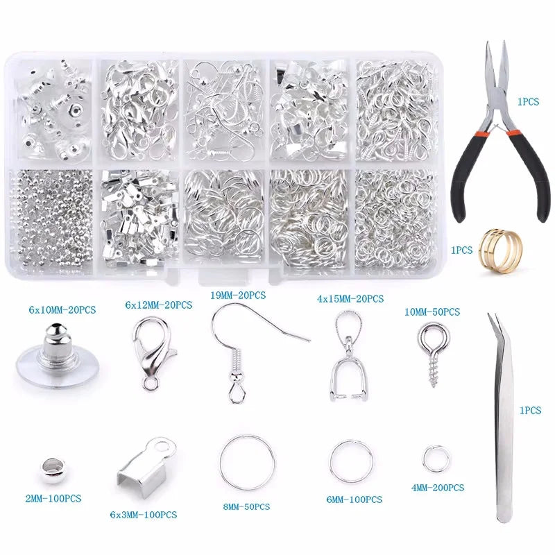 Jewelry Making Supplies Kit with Jewelry Making Tools Earring Charms Jewelry Wires