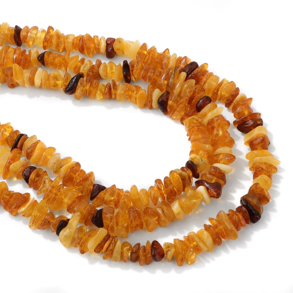 Amber Beads Round Oval Irregular Genuine Ambers Gem Stone Beads For Jewelry Making