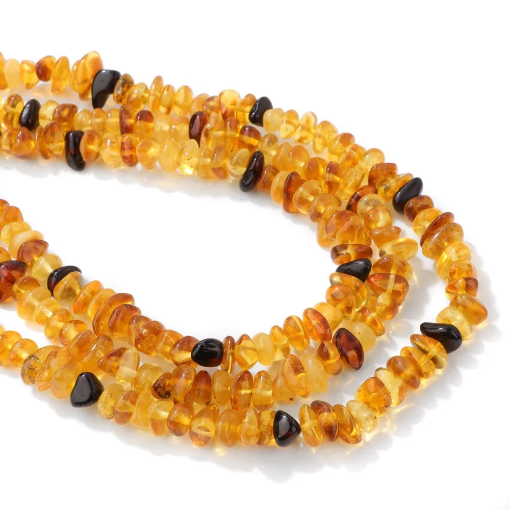 Amber Beads Round Oval Irregular Genuine Ambers Gem Stone Beads For Jewelry Making