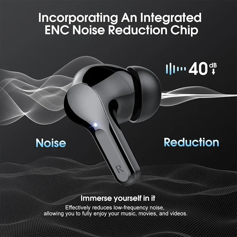 Wireless Ear Buds with LED Display HiFi Stereo Earbuds Headphones with IP7 Waterproof