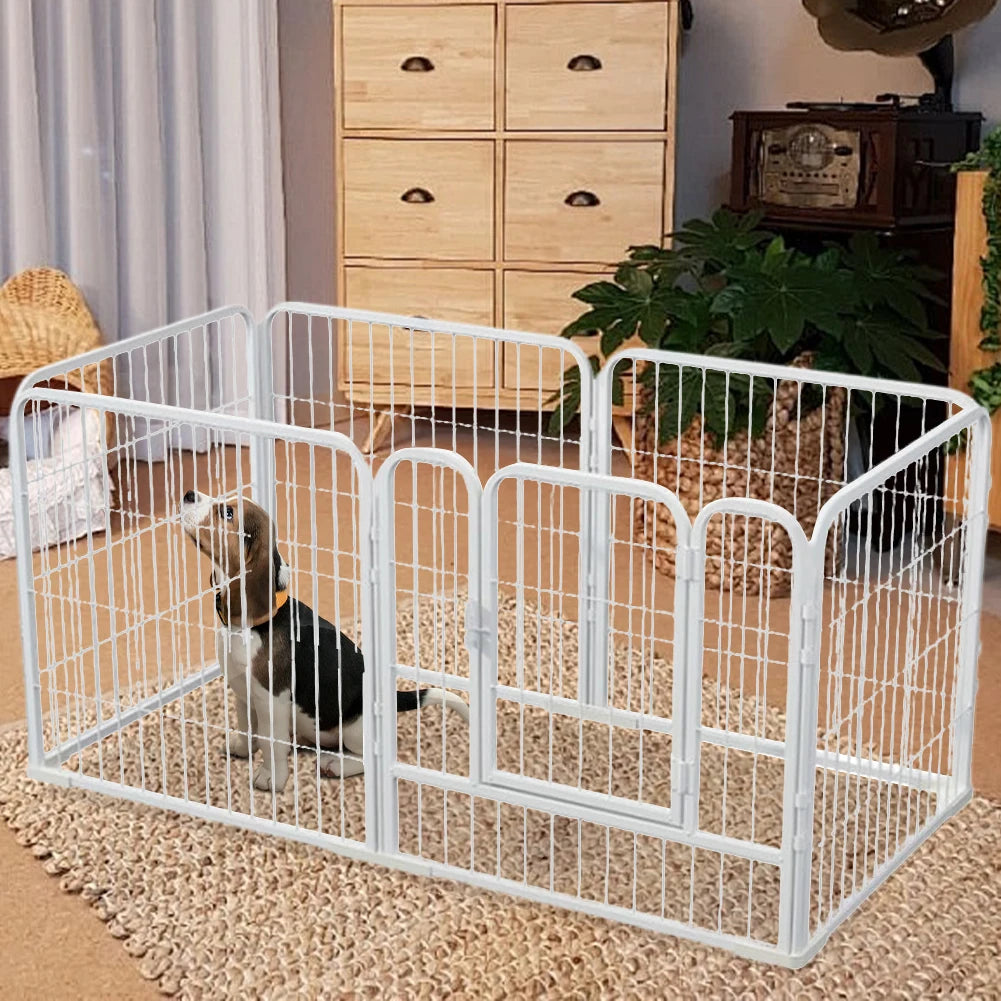 Portable Pet Playpen Dog Exercise Cat Fence 6 Panel Heavy Duty Crate Cage
