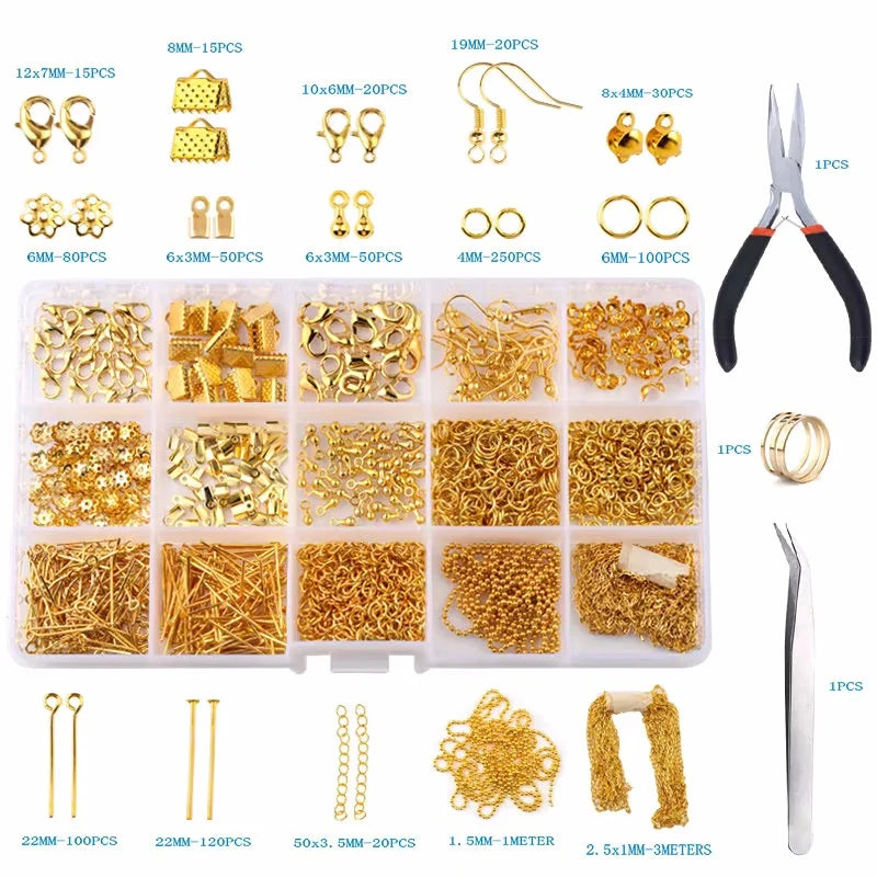 Jewelry Making Supplies Kit with Jewelry Making Tools Earring Charms Jewelry Wires