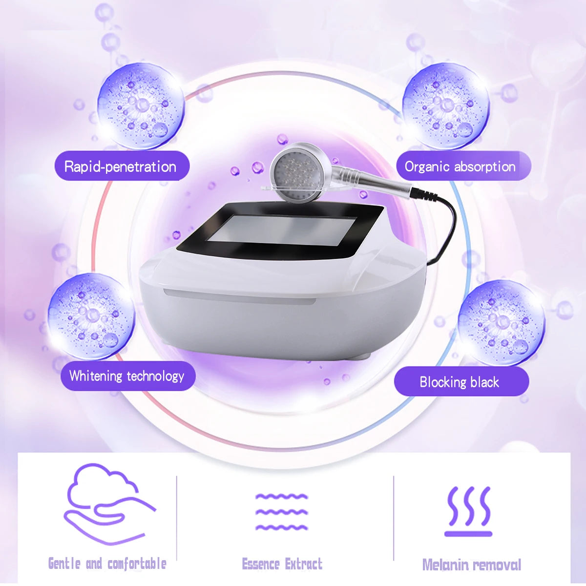 Electric Light Wave Vacuum Beauty Device with LED Panel for Body Care Skin Appearance Smoothing Firm Feel Personal Home Salon
