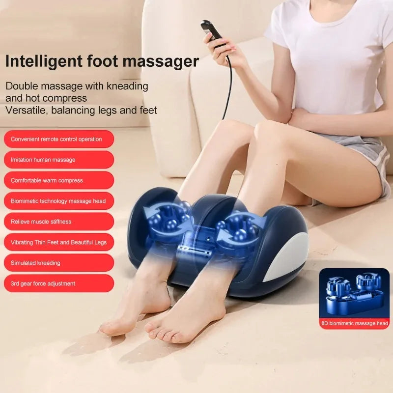 Foot Massager Hot Compress Shiatsu Kneading Leg Roller Kneading Calf Deep