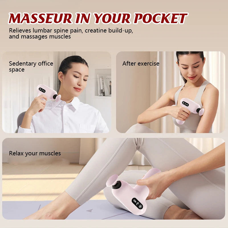 Mini Portable Electric Massage Gun Muscle Relaxation And Slimming Fitness Enhancement Compact Muscle Shaping Massager