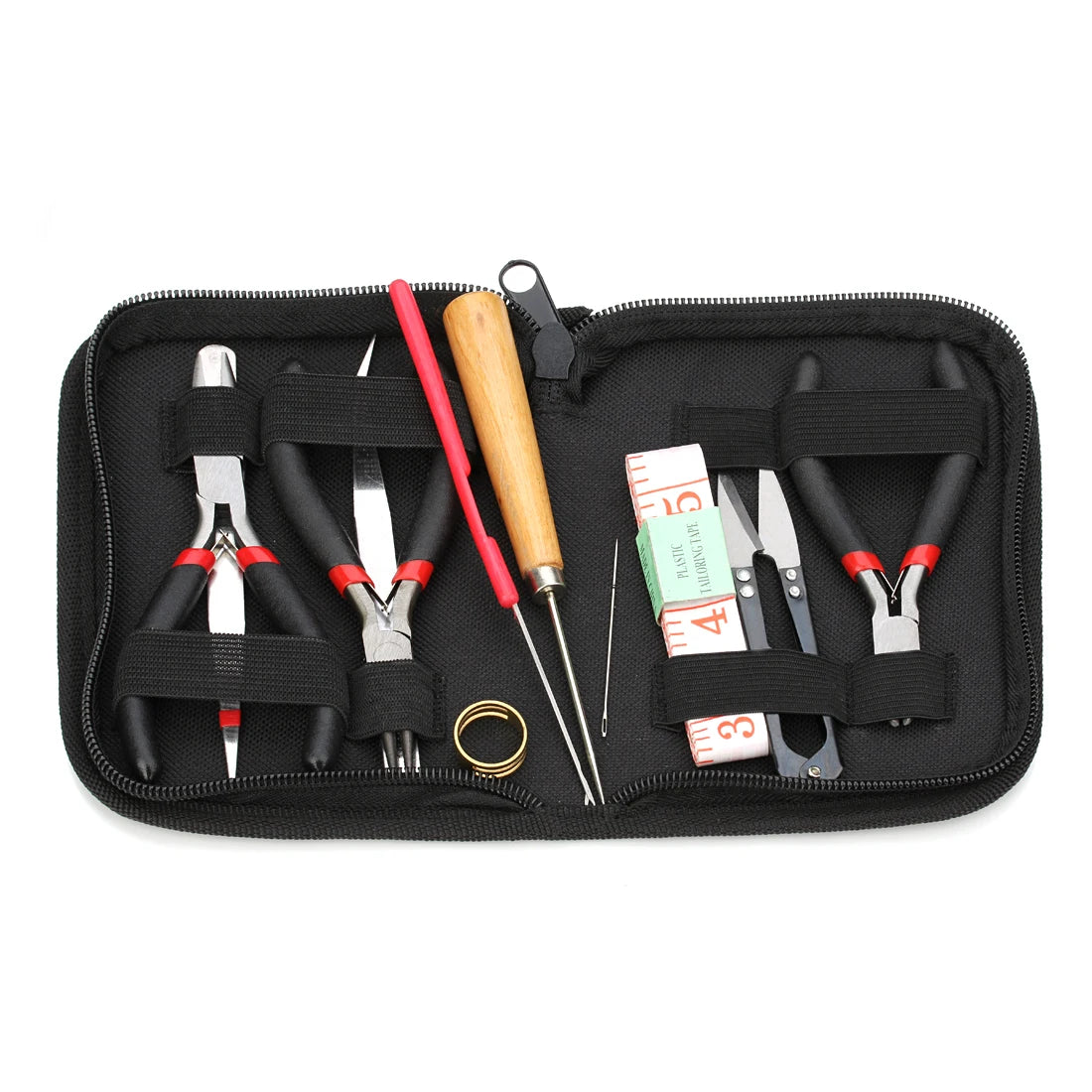 1 Pack Jewelry Making Supplies Kits with Jewelry Pliers Jump Ring Opener Awl Thread Scissors Helping Hands for Jewelry Repair