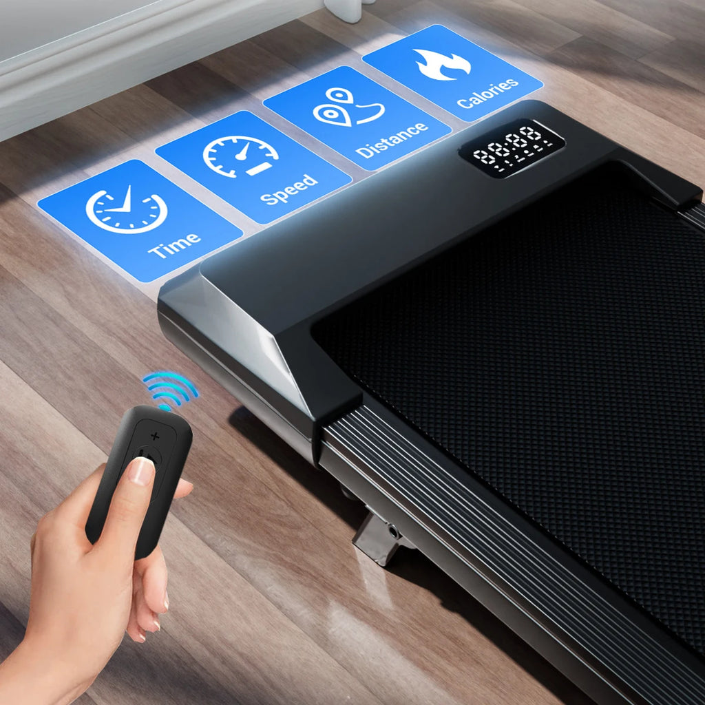 Treadmills 2.5 HP Quiet Walking Pad Under Desk Foldable 6% Slope Portable