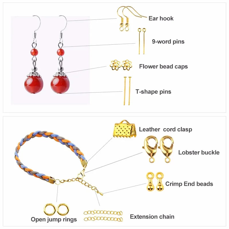 Jewelry Making Supplies Kit with Jewelry Making Tools Earring Charms Jewelry Wires