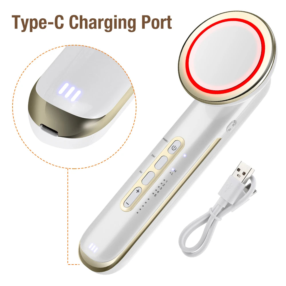 Electric EMS Body Shaping Massager with Ultrasound Cavitation Fat Burner Slimming Machine for Face Lifting Body Weight Loss