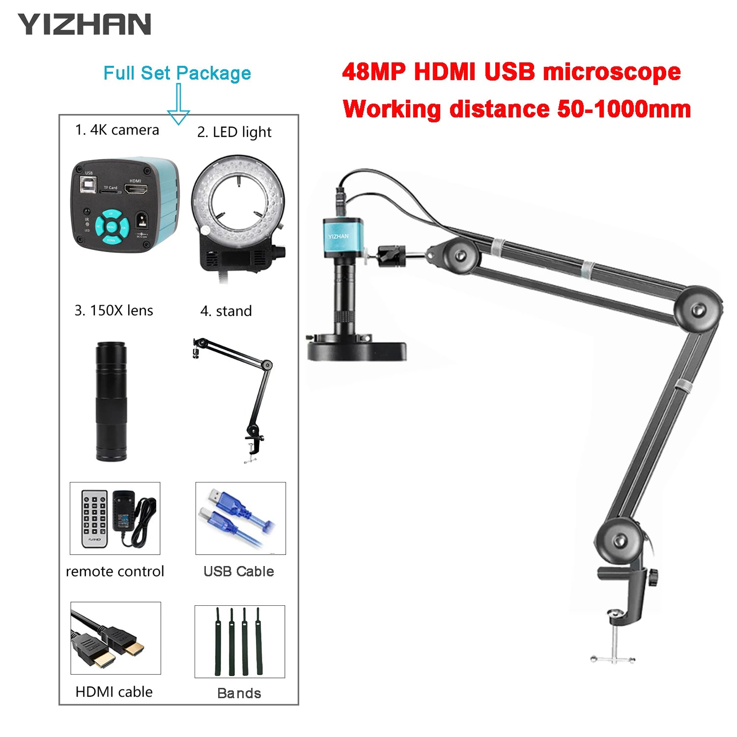 HD Digital Microscope For Soldering 60MP 48MP 13MP 4K HDMI USB