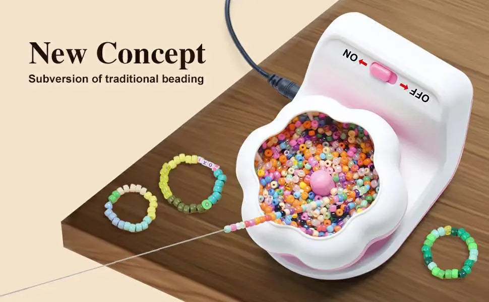 Bead Spinner Automatic Bracelet Beading Machine Jewelry Making Device Electric