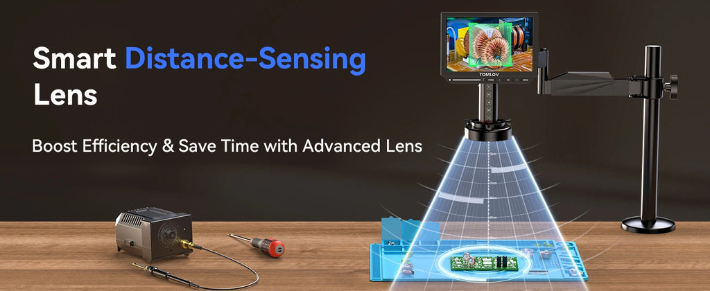 Digital Microscope 2000X TM4K-AF Flex Arm HDMI Electronics PCB 4K Autofocus