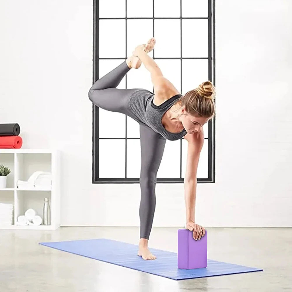 Yoga Building Blocks Cubes Pilates Bricks Reinforcement Sports