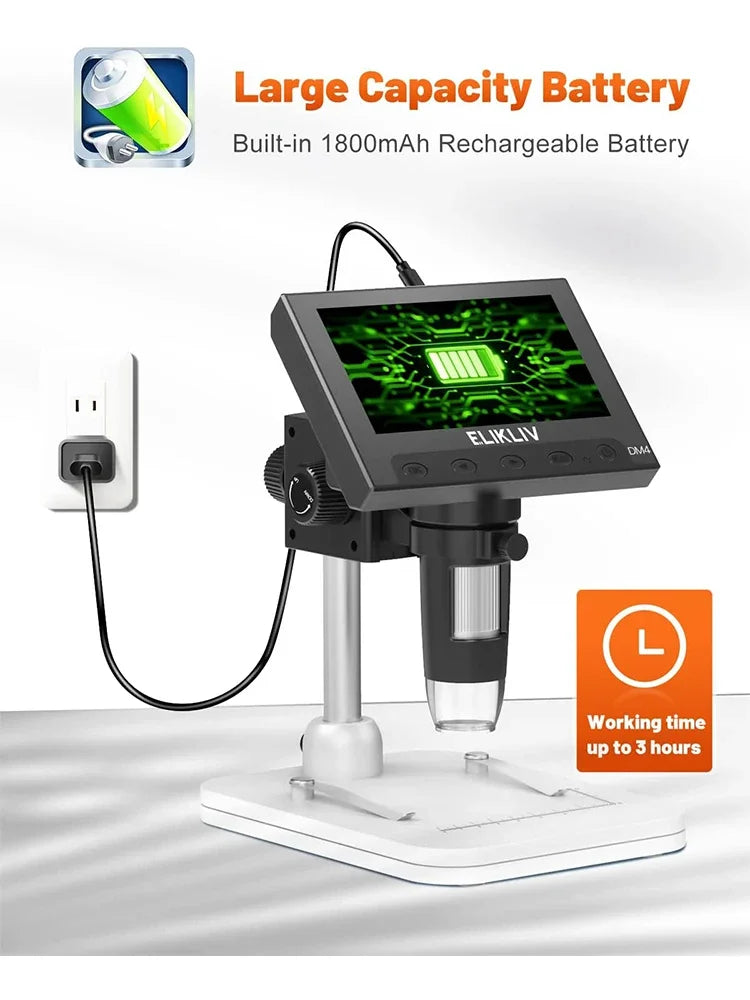 Digital Microscope  EDM4 4.3" LCD  for Electronic 1000x Coin Magnifier