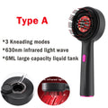 Deep Kneading Massage Comb, Red Light Therapy Scalp Massager