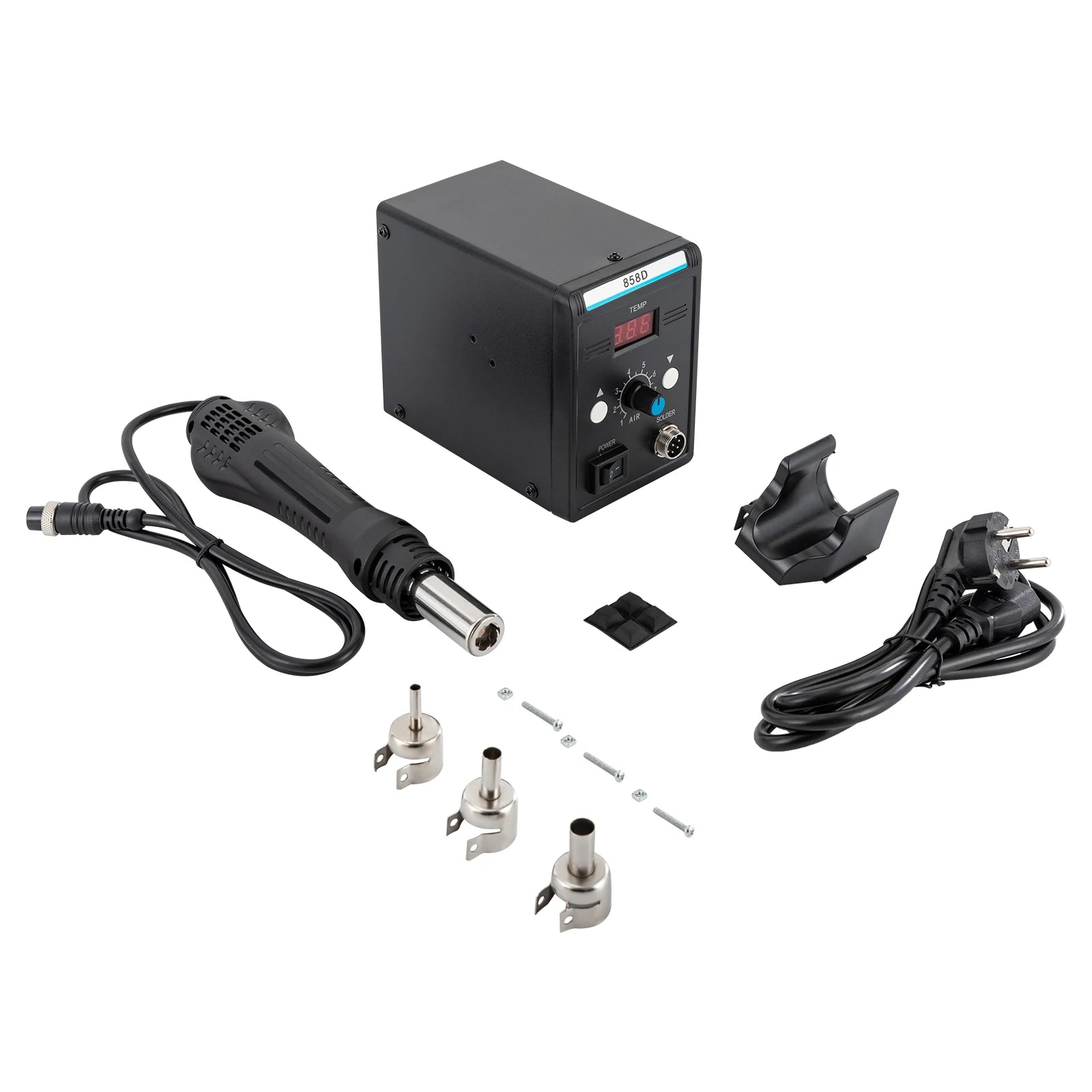 Soldering Station With Heat Gun Set 700W Hot Air Rework SMD Temperature LED Screen