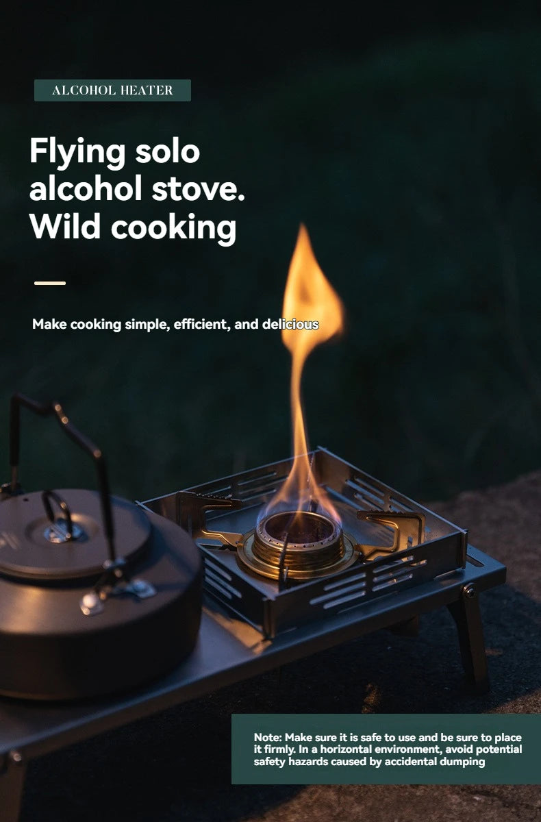 CAMPINGMOON AS-1/AS-ST Outdoor Small Picnic Equipment Alcohol Stove Brass Stove Liquid Alcohol Stove Head Portable Stove