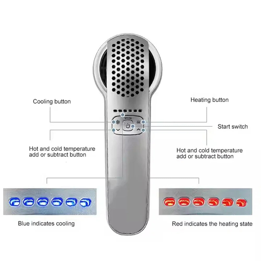 Facial Skin Care Hot and Cold Handheld Hammer Therapy Skin Rejuvenation Device