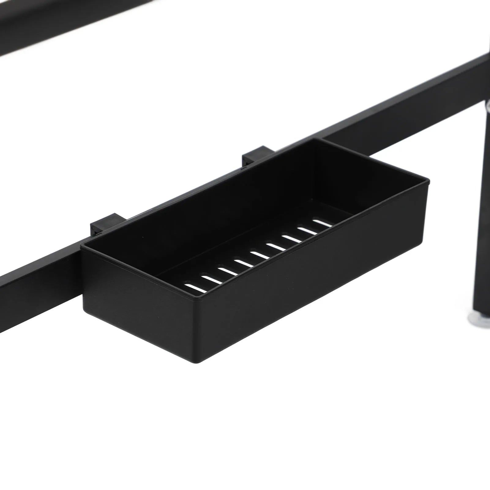 Kitchen Sink Rack Carbon Steel Space Saving 2 Tier Above Kitchen Sink Dish Drying Drainer Rack with Cover for Kitchen