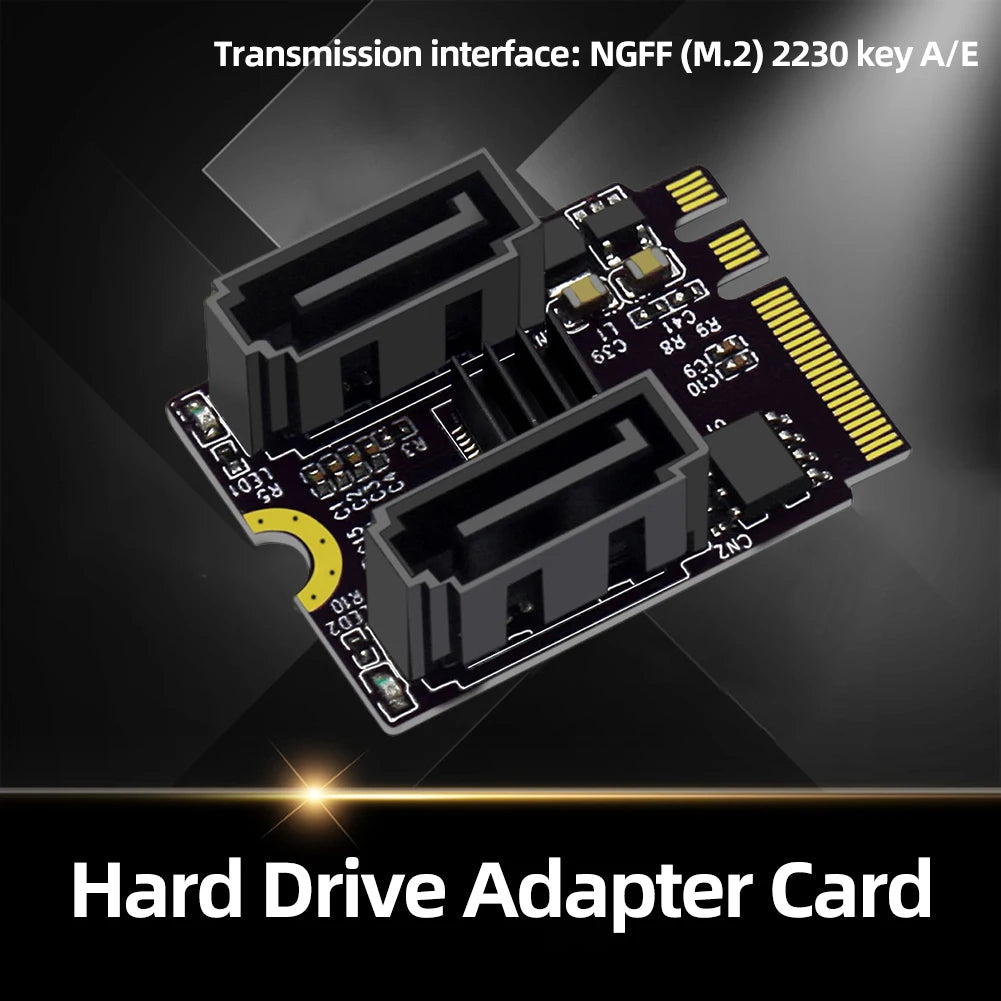 M2 To SATA3.0 Adapter Card PCI-E3.0 KEY A + E WIFI M.2 To SATA Converter Card
