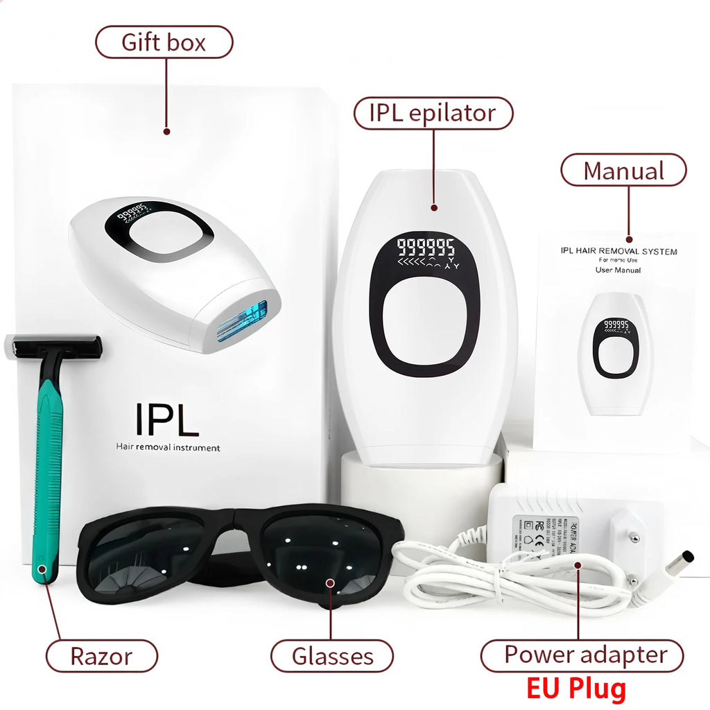 Hair Removal Device for Women Painless Smart Home Use Full Body Facial Bikini Legs Arms Face Women's Shaver Care Device