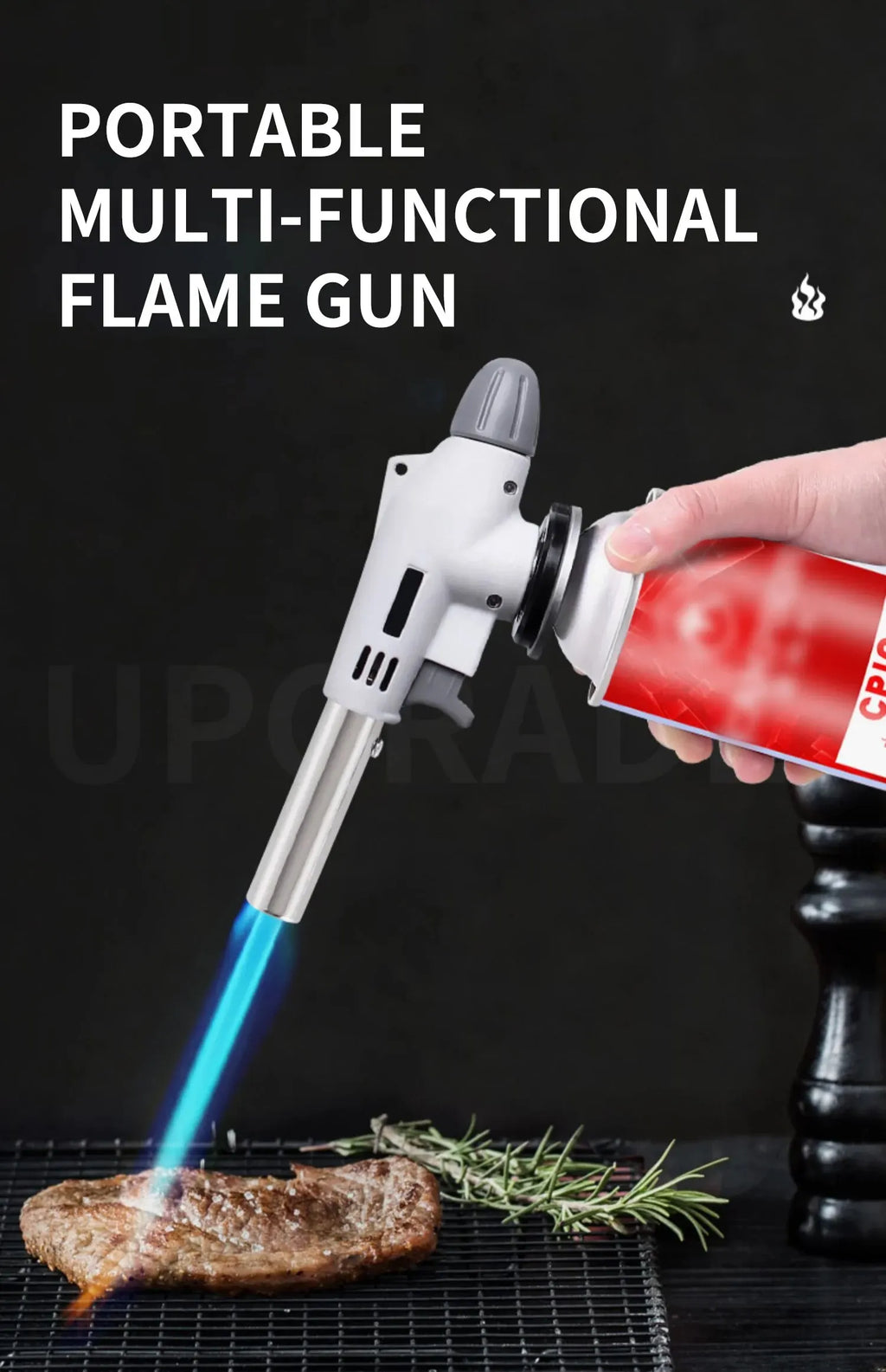 Outdoor Camping Gas Burner Gas Torch Flame Gun Welding Torch Cooking Flame Gun Blow for BBQ Camping Cooking