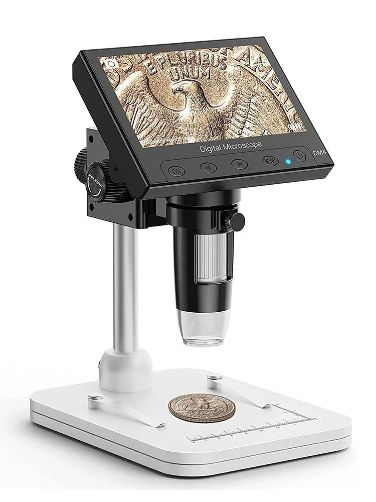 Digital Microscope  EDM4 4.3" LCD  for Electronic 1000x Coin Magnifier Repair Microscope with LED Lights for PC Windows