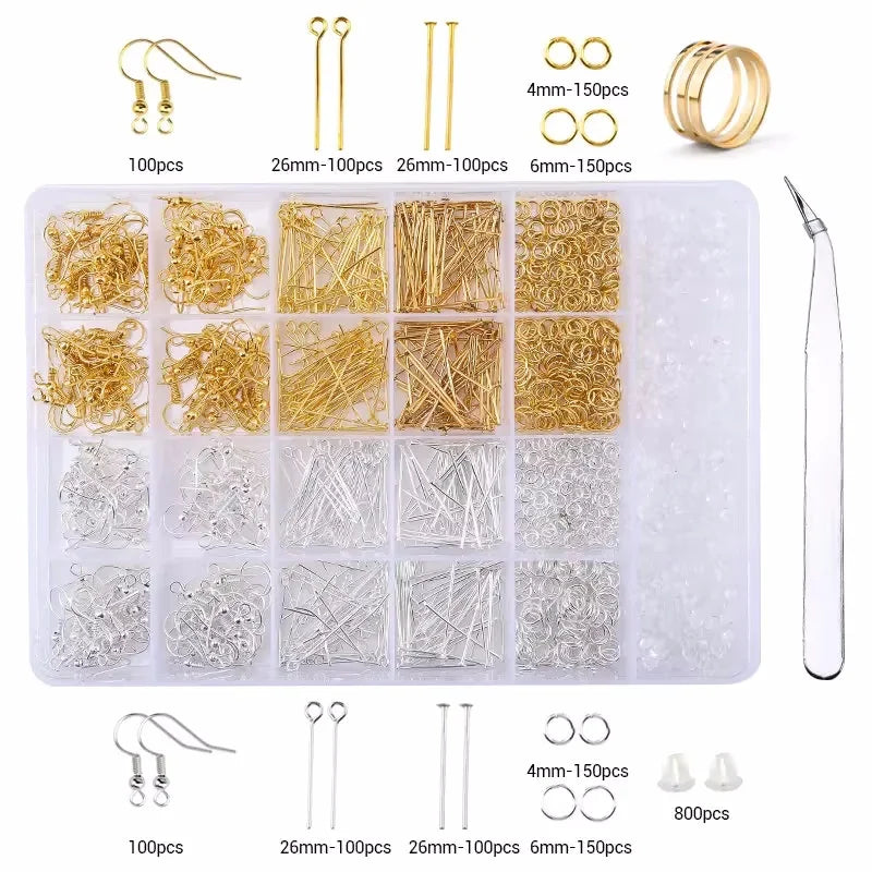 Jewelry Making Supplies Kit with Jewelry Making Tools Earring Charms Jewelry Wires