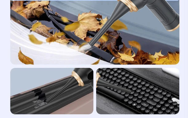 Powerful 2-in-1 Air Duster & Vacuum, Handheld Cordless Cleaner with Digital Display