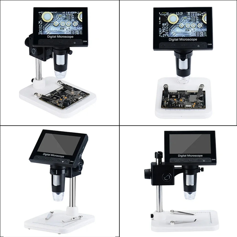 Digital Microscope  EDM4 4.3" LCD  for Electronic 1000x Coin Magnifier Repair Microscope with LED Lights for PC Windows